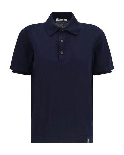 Premiata Blue Cotton Polo Top