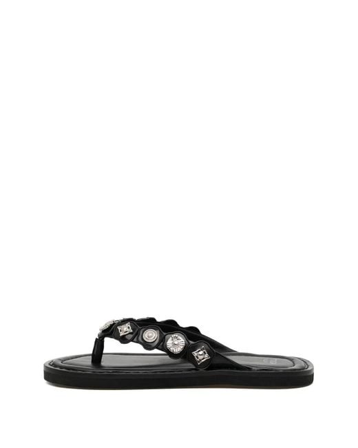Toga White Leather Sandals