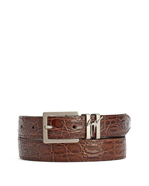 Giuseppe Zanotti Brown Teodore Belt for men