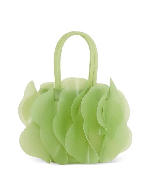 Farm Rio Green Jelly Flower Tote Bag