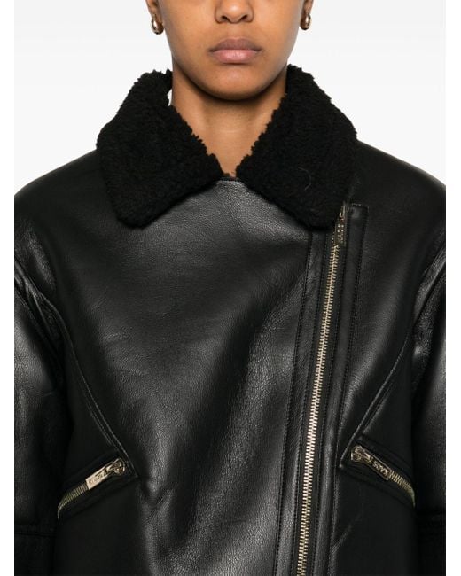 Kaos Black Faux-leather Jacket