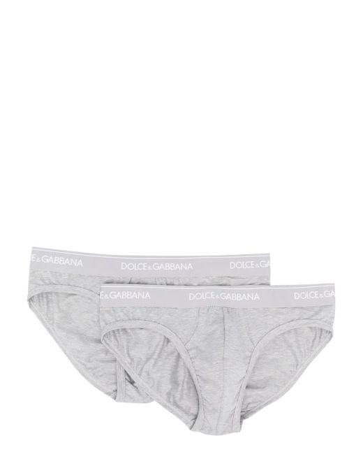 Dolce & Gabbana Set Aus Zwei Shorts Mit Logo-Bund in White für Herren