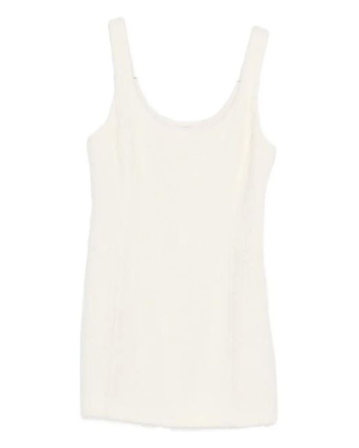 Vestido corto de mezcla de lana Patrizia Pepe de color White