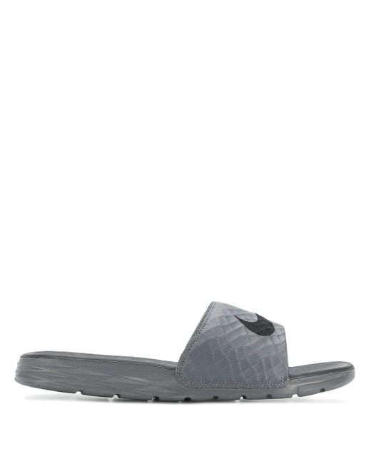 Nike Benassi Slides in Gray for Men | Lyst