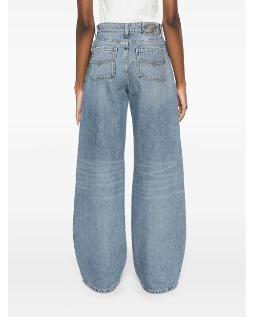 Blumarine Blue Straight-Leg Jeans