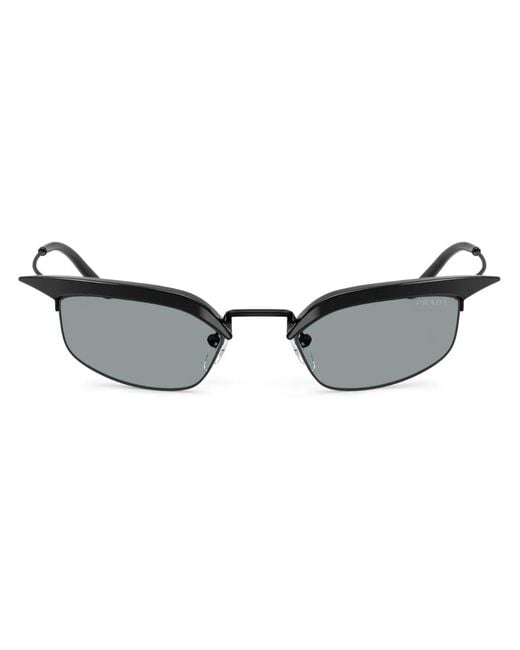 Prada Brown Geometric-Frame Sunglasses