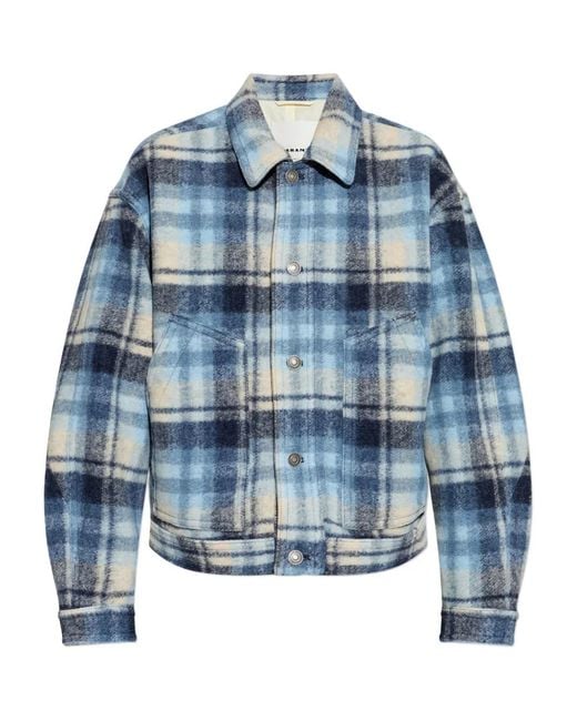 Isabel Marant Blue Forest Plaid Jacket for men