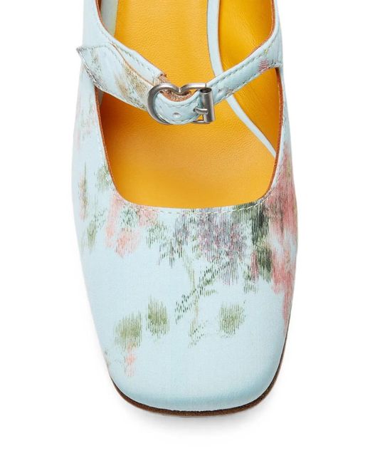 LILI CURIA White Ginger Floral-Print Pumps