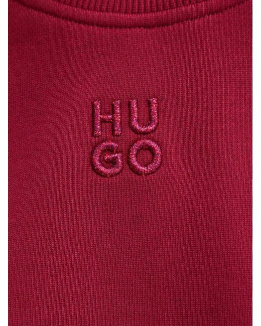 Sudadera con logo bordado HUGO de color Red