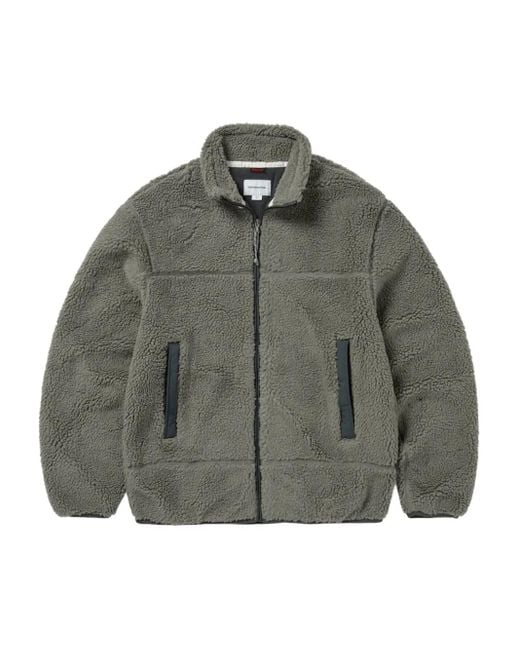 Thisisneverthat Gray Fleece Zip-Up Jacket for men