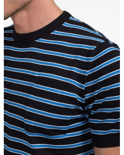 Moorer Blue Esmund Short-Sleeve Sweater for men