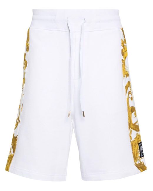 Versace Watercolour Couture Shorts in White für Herren