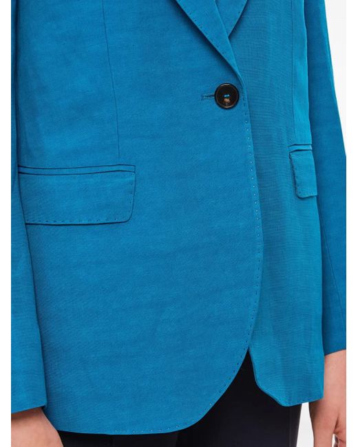 Alberto Biani Blue Single-Breasted Blazer