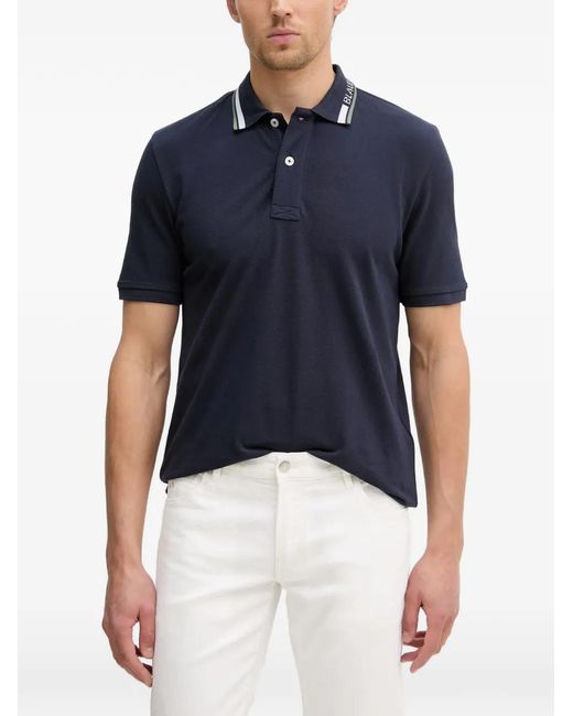 Blauer Blue Logo-Patch Short-Sleeve Polo Shirt for men