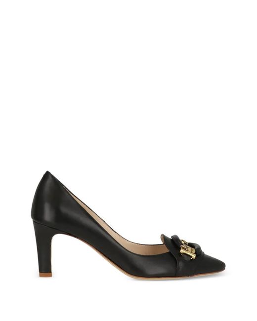 Tod's Black Buckle Leather Pumps
