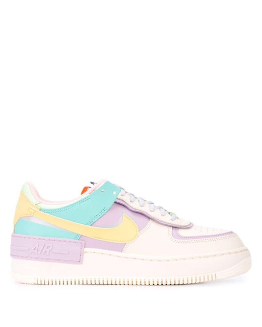 Nike Leather Air Force 1 Colour-block Sneakers in White | Lyst Australia