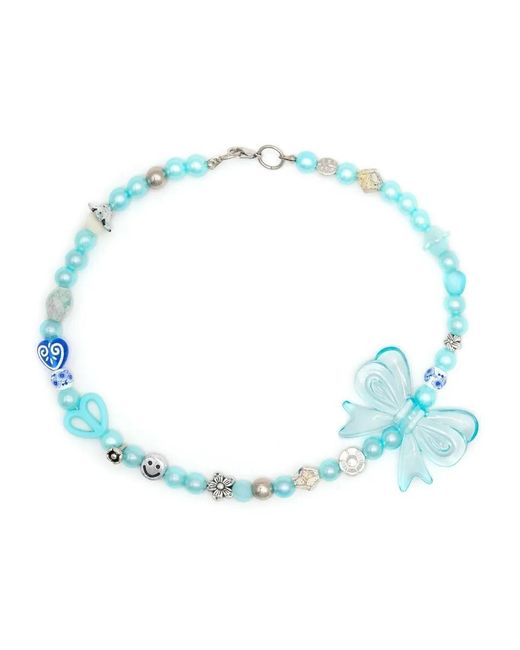 Amir Slama Blue Mixed-Bead Necklace