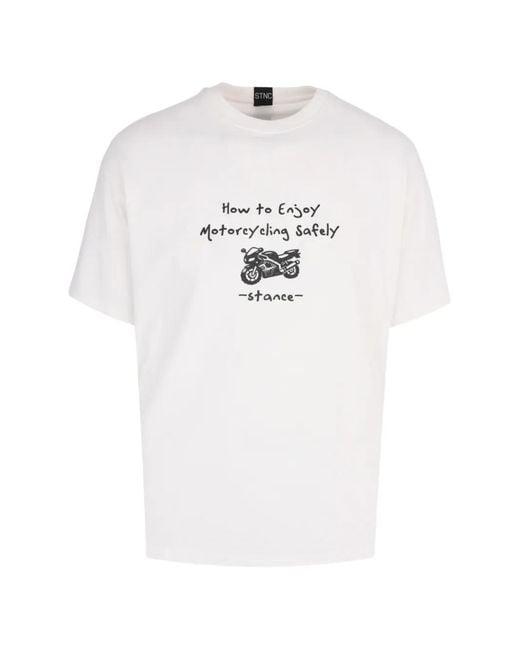 Stance White Printed T-Shirt for men