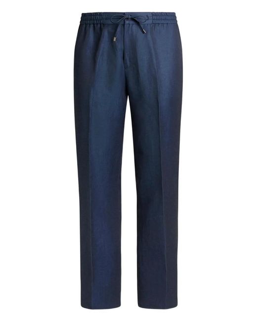 Etro Blue Regular Trousers for men