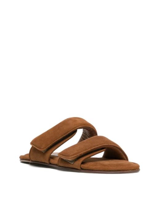 Gia Borghini Brown Puffy Sandals