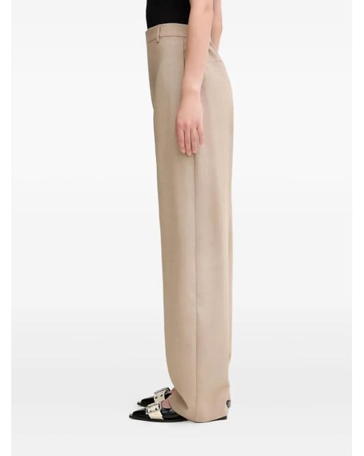 Sportmax White Buttoned Trousers