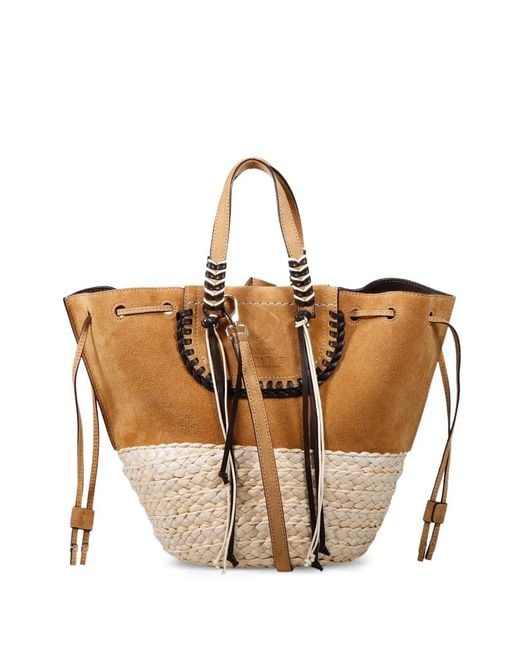 CUBA LAB White Bolero Whipstitch-Trim Panelled Tote Bag