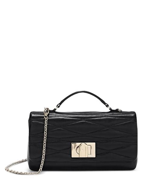 Furla Black Mini 1927 Quilted Crossbody Bag
