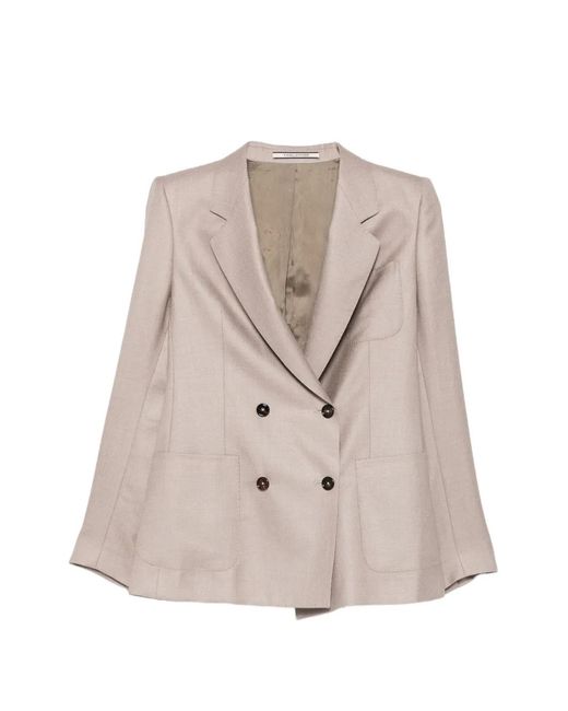 Tagliatore Natural Blazer À Boutonnière Croisée