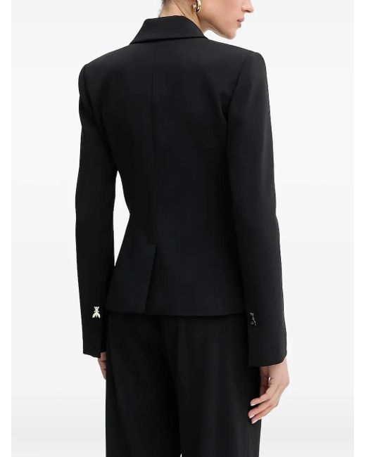 Patrizia Pepe Black Belted Buckle Blazer