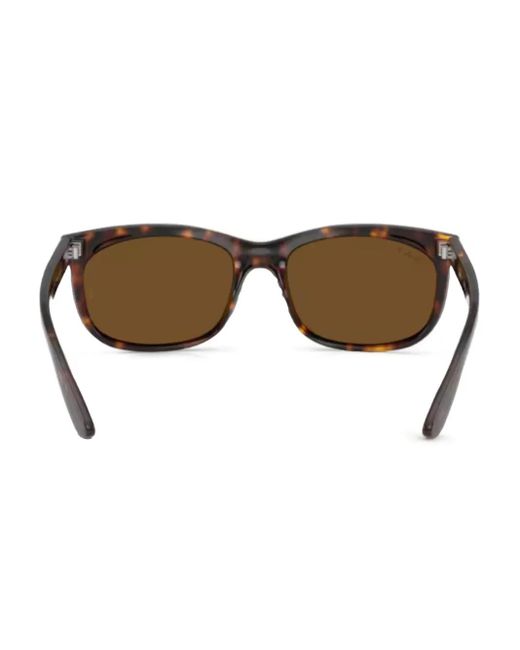 Ray-Ban Brown Rectangle-Frame Sunglasses