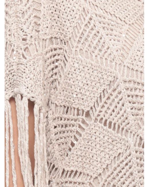 Antonelli Natural Pull En Crochet À Franges