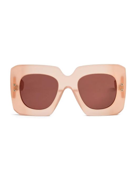 Balmain Pink Square-Frame Sunglasses