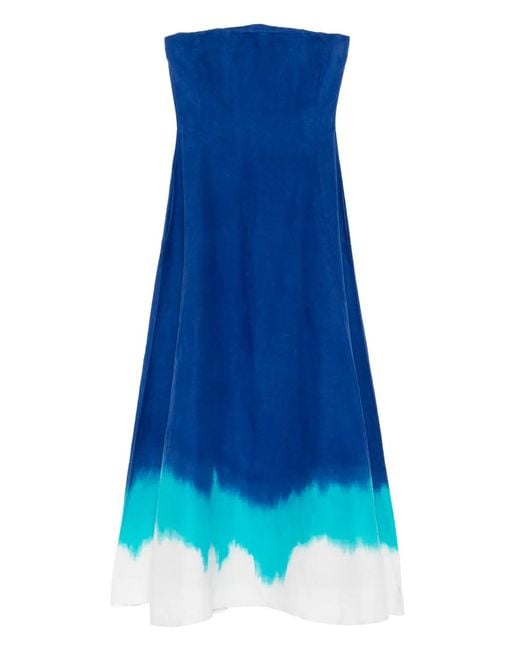 blue dip dye dress Z Supply Girls Amalfi Dip Dye Dress, Ocean, Large, 100% Cotton main image 0