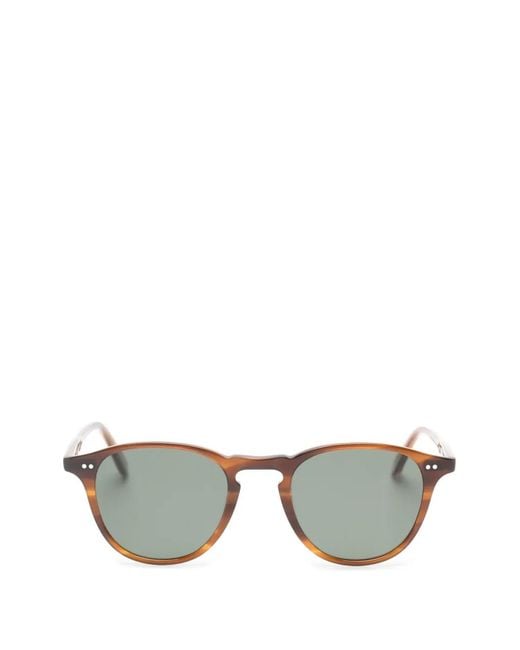 Garrett Leight Gray Hampton Round-Frame Sunglasses