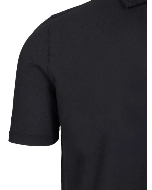 Al Duca D'aosta Black Polo À Manches Courtes for men