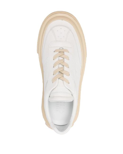 MM6 by Maison Martin Margiela White Contrasting-Platform Sneakers