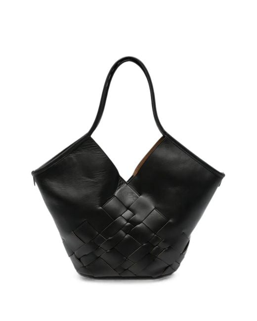 Hereu Black Coloma Leather Shoulder Bag
