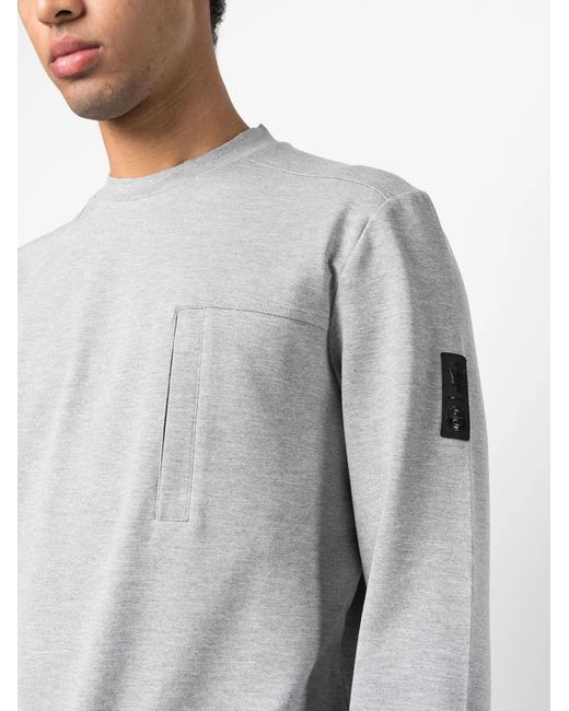 North Sails Gray Melange Crew-Neck Sweatshirt for men