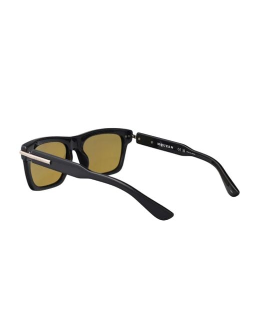 Occhiali Da Sole Squadrati di Alexander McQueen in Black da Uomo