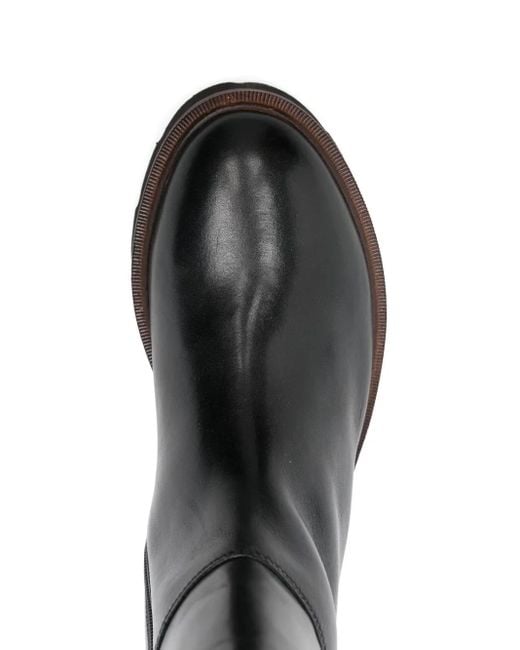 Geox Black Zip Leather Boots