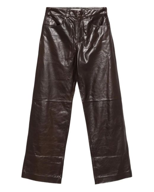 Entire studios Gray Leather Trousers