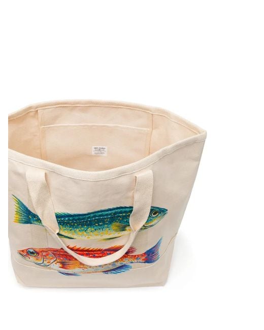 Melt Natural Fish-Print Tote Bag