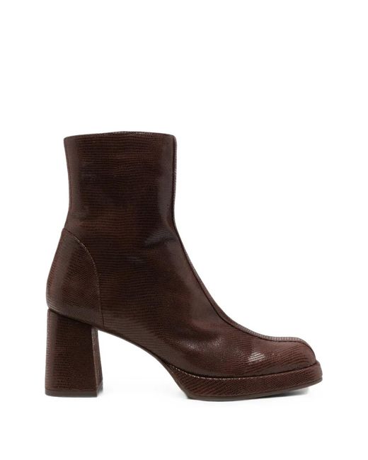 Chie Mihara Brown Kanna49 Lizard-Effect Ankle Boots