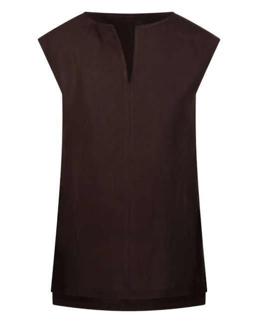Max Mara ノースリーブ チュニックトップ Brown