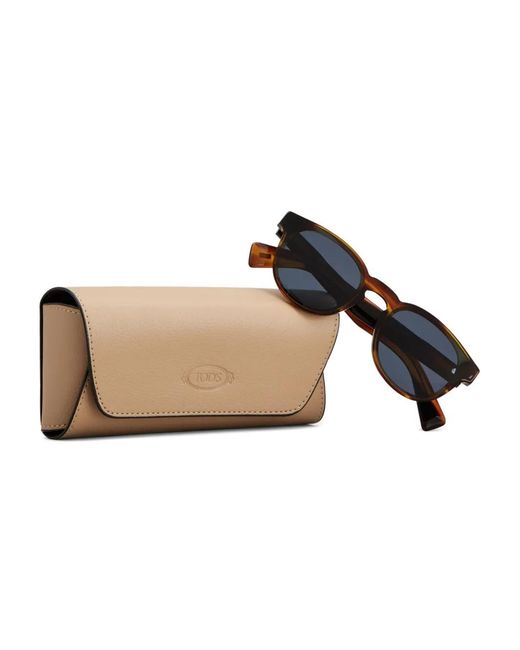 Tod's Blue Logo Round-Frame Sunglasses