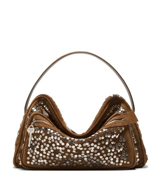 Borsa A Spalla Camero Con Borchie di Acne in Natural