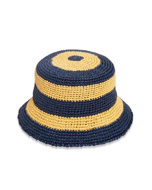 LaDoubleJ Blue Striped Bucket Hat