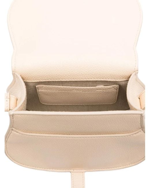 Chloé Natural Marcie Horseshoe-Detail Shoulder Bag