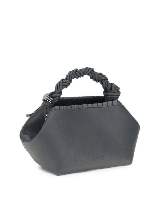 Ganni Blue Bou Small Tressé Tote Bag