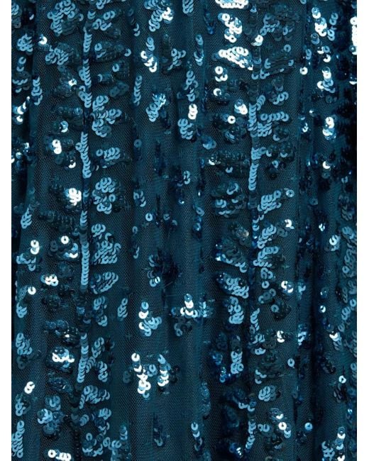 Needle & Thread Avondjurk Met Klokmouwen in het Blue